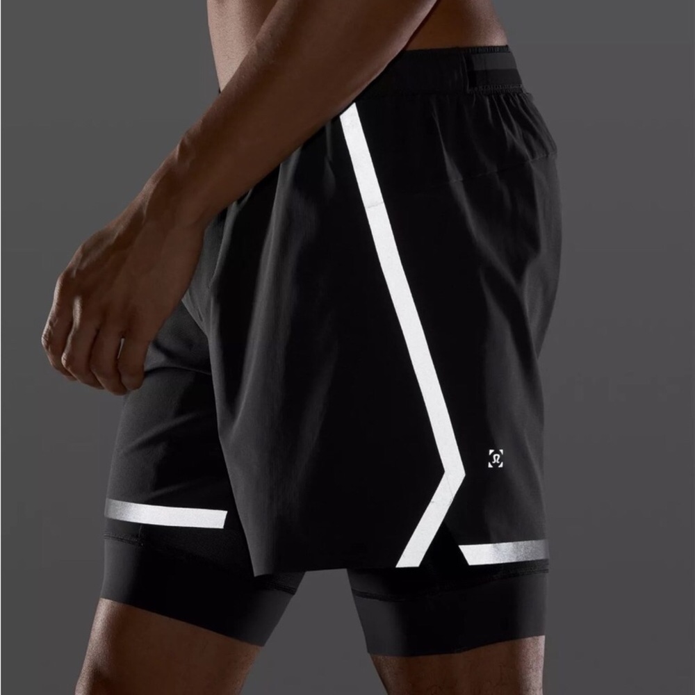 🌼Lululemon Surge Short 6” Lined Shorts Size Small Black